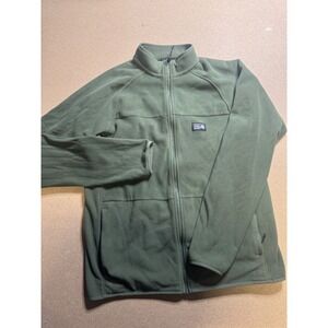 Mountain Hardwear Fleece Full Zip Jacket Mens Size L Olive Green Outdoor